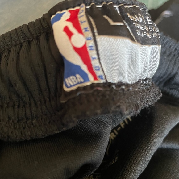 NBA Authentic Air Jordan Nike Dri Fit Black Shorts Large - Picture 5 of 6